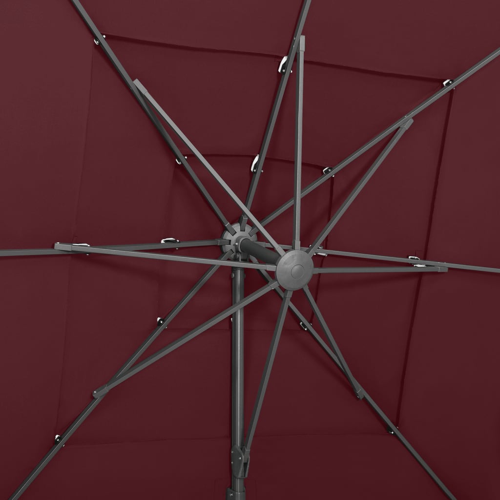 Parasol à 4 niveaux 250x250 cm